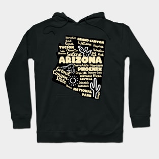 Grand Canyon Arizona map Grand Canyon photo Arizona tourism Hoodie